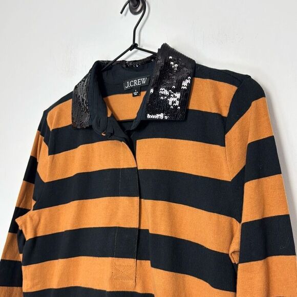 J. Crew Sequin Stripe Rugby Shirt S - Picture 4 of 8